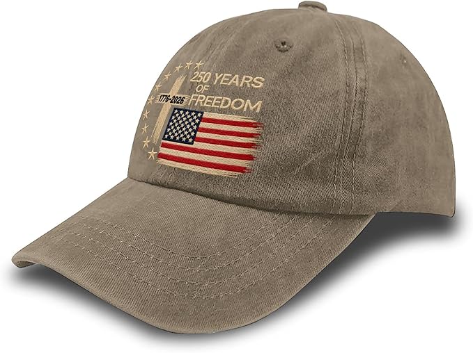 US 250 Years Freedoms 1776-2026 250th Birthday Embroidered Hats Garde Cap for Him