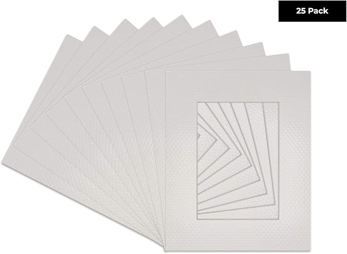 Pack of 25 Acid Free 8x10 Mats Bevel Cut - Image 2