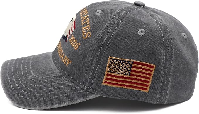 250 Anniversary USA Hat 250th Anniversary USA Baseball Cap | Eagle Embroidered Patriotic Hat for Men & Women