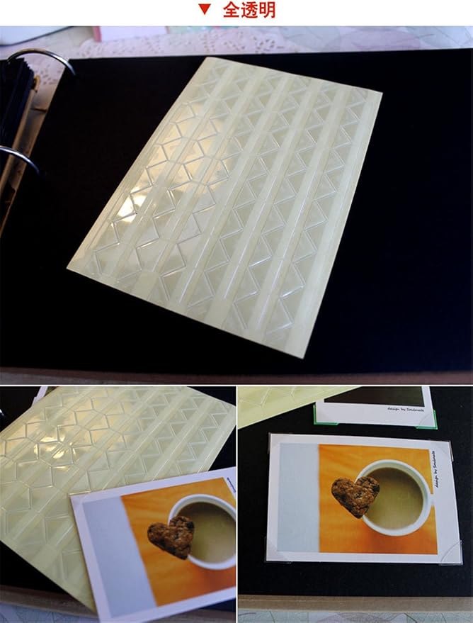10 Sheet Photo Corners Self Adhesive PVC Paper Photo Foto Corner Stickers - Image 4
