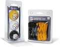 Team Golf NFL Kansas City Chiefs 3 Golf Balls and 50 Golf Tees Logo Imprinted Golf Balls (3 Count) & 2-3/4" Regulation Golf Tees (50 Count), Multi Colored
