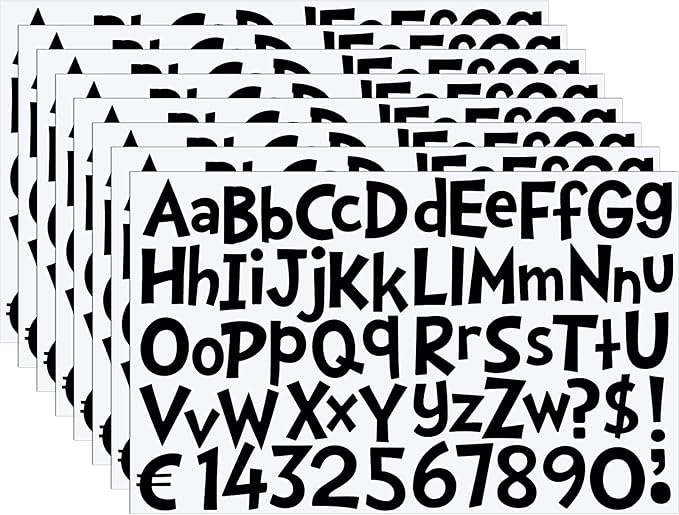 TaoBary 544 Pcs 2 Inch 16 Sheets Large Letter Stickers, Upper and Lower Case by TaoBary