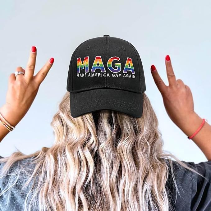 Gay Pride Rainbow Trucker Hat for Men and Women LGBT Embroidered Adjustable Washable LGBTQ Baseball Cap Gifts