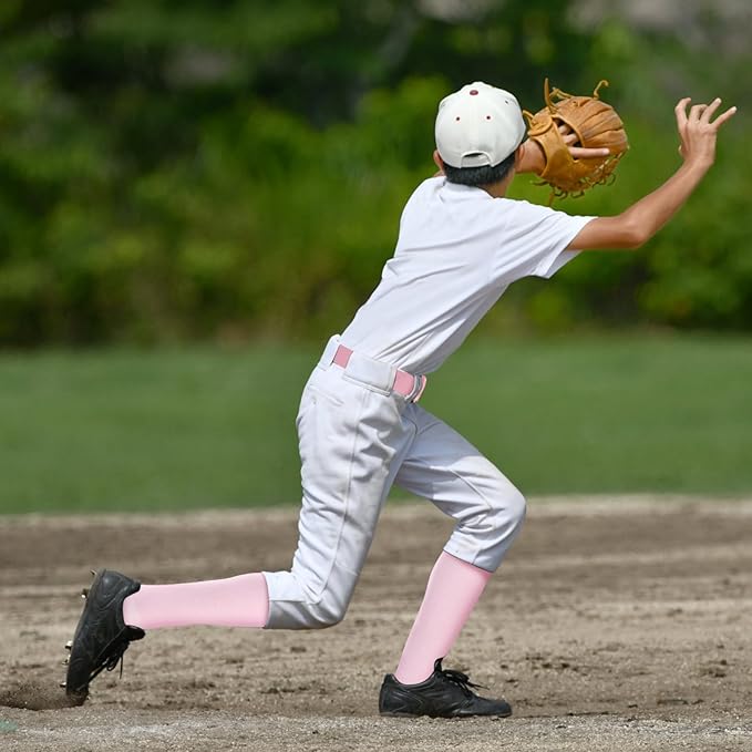 Haysandy Baseball or Softball Sock and Belt Combo Set 3 Football Baseball Socks with Softball Belt for Youth Boys Kids