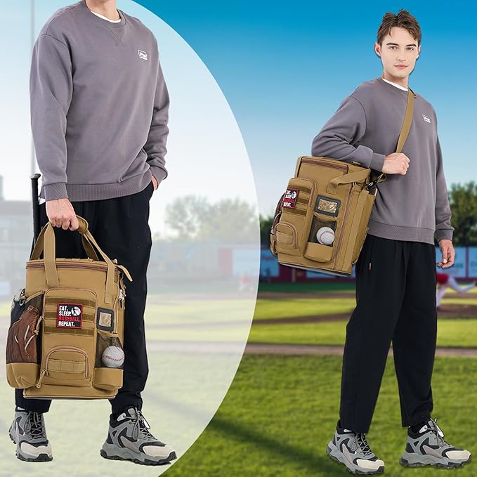 Baseball Bucket Bag 6 Gallon Bucket Cover Organizer w/Padded Seat tactical Softball Coaches Bag for Balls, Bat, Gloves, Scoreboards