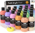 Nicpro 20 Colors Pastel Acrylic Paint Set, Large Bulk Pastel Acrylic Paint by Nicpro