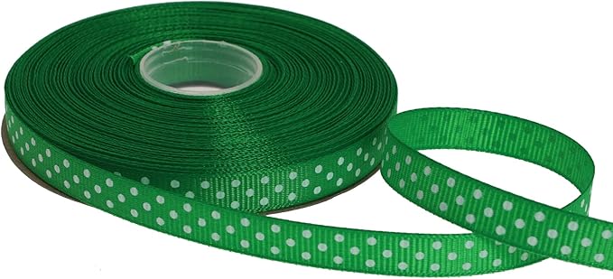 Polka Dot Grosgrain Ribbon 25 Yard Each Roll 100% Polyester - Image 2