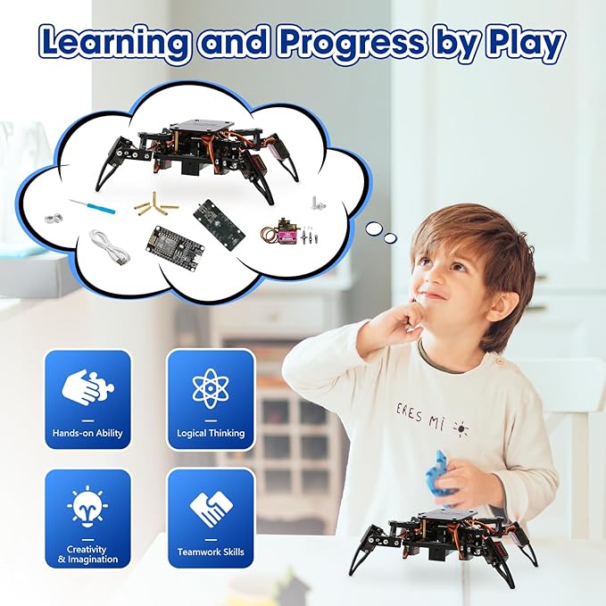 STEM Toys Programmable Bionic Spider Robot Kit, Science Kit - Image 2