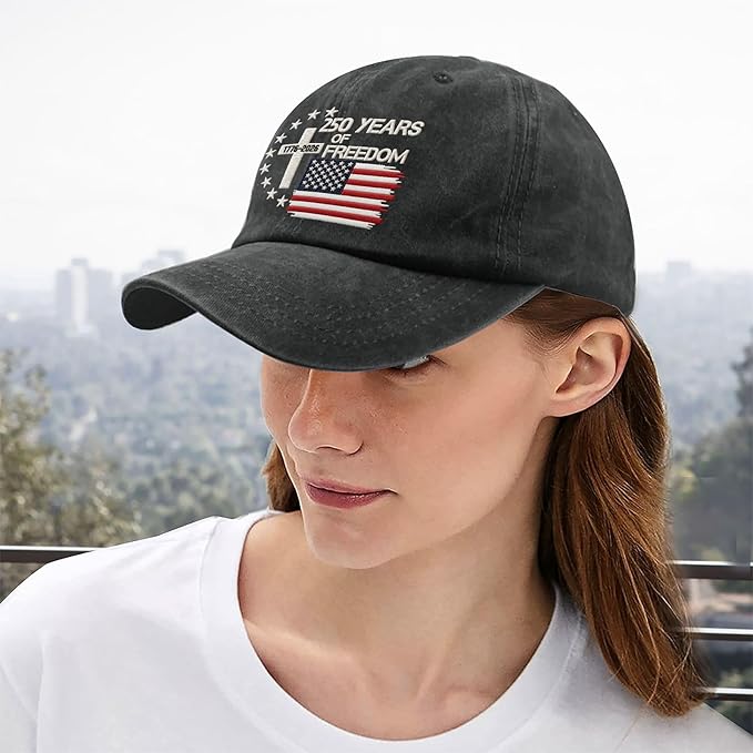 US 250th Anniversary Hat, Patriotic Embroidered Cap, 1776-2026 Freedom Celebration, 250 Years American History Gift Patriots