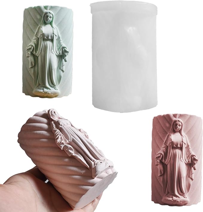 Religion Cylinder Nativity Jesus Angel Soap Resin Casting 3D Nativity Scene by ESEENSSiliconeMolds