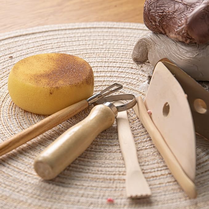 Pottery Tool Kit, Modeling Clay Sculpting Tools Kit, Ceramics Tools, Embossing - Image 7