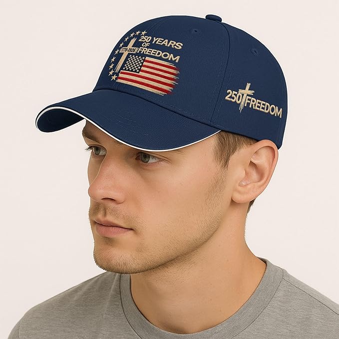 US 250 Years Freedoms 1776-2026 250th Birthday Embroidered Hats Garde Cap for Him