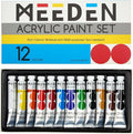 MEEDEN Beginners Acrylic Paint Set: 12 Colors 12ml/0.41 fl oz Heavy Body Art by MEEDEN