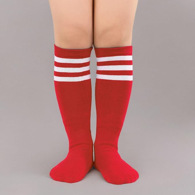 American Trends Kids Toddler Soccer Socks Youth Baseball Softball Football Socks Knee High Accessories for Girls