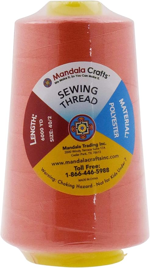 Mandala Crafts 4 Pack of Serger Threads Cones Spools - Image 3