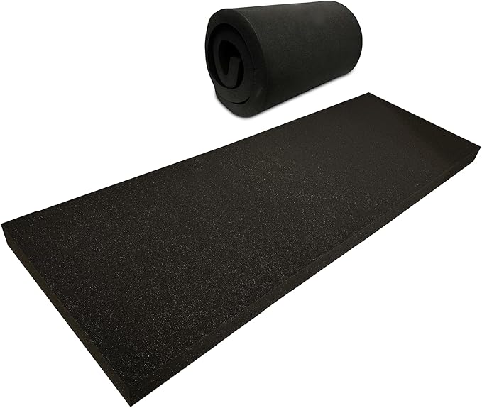 QOMFY 4" Height x 18" Width x 42" Length Charcoal Upholstery Foam Sheet | Made by Unknown