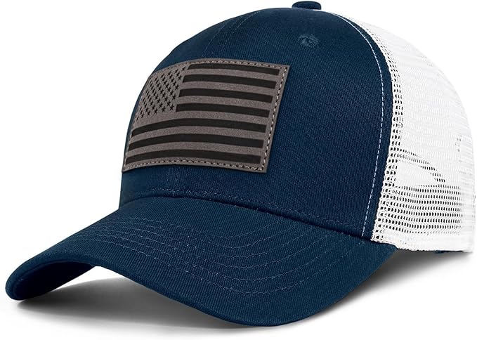 American Flag Trucker Hat - Snapback Hats for Men Women Baseball Cap - Breathable Mesh & Adjustable Fit for Casual Wear