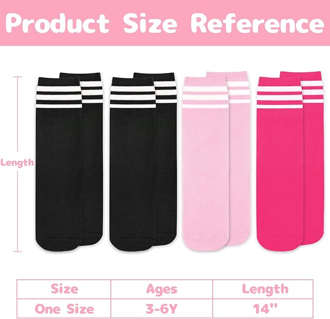 Olreco Toddler Soccer Socks Kids Baseball Socks Youth Softball Sock for Girls Boys Football Sock Boys Athletic Accessories