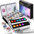 Emooqi Watercolor Paints Set, Metallic Glitter Watercolour Solid Paint Include by Emooqi