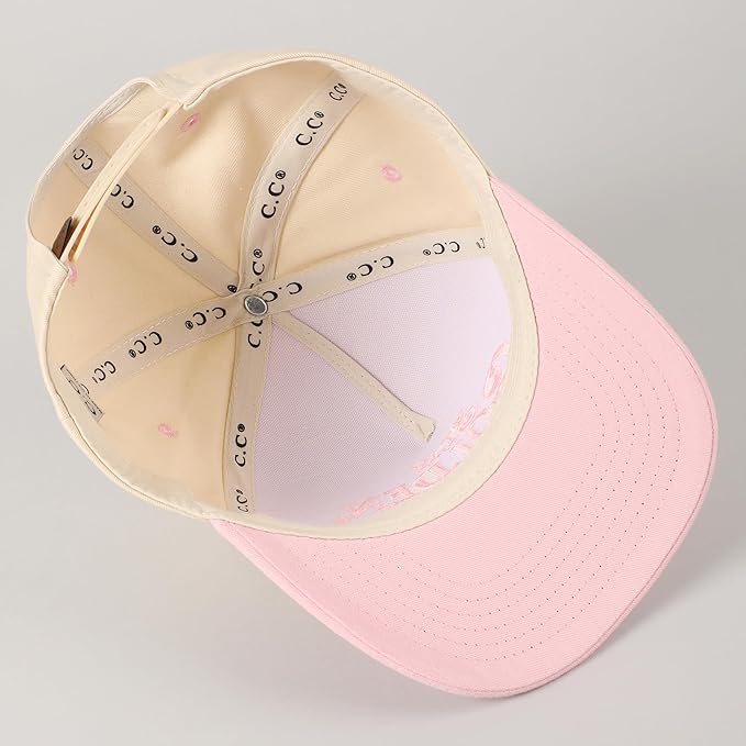 MIRMARU Two-Tone Vintage Canvas Trucker Hats for Men & Women, Adjustable Size Baseball Caps with Trendy Embroidered Design