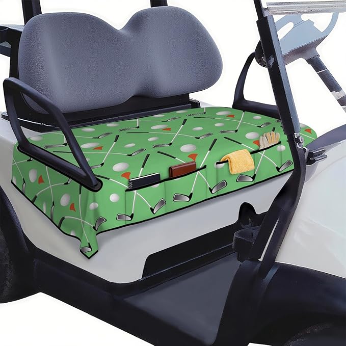 Golf Cart Seat Covers, Golf Cart Seat Towel Blanket for 2-Seat Golf Carts, Breathable Golf Cart Seat Cushions Golf Club Car Accessories 51'' x 31''
