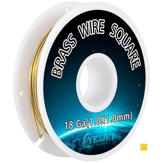 Square Brass Wire 18 Gauge 1.0x1.0mm by YEJJETArtistryinCraft