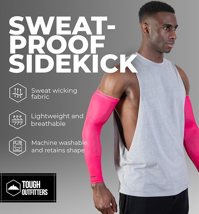 Tough Outdoors Baseball Arm Sleeve Youth & Adults - Compression Arm Sleeves for Kids Boys & Girls Men & Women - Football