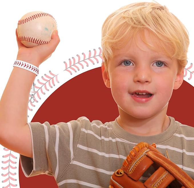 Inbagi 6 Pcs Leather Baseball Keychains for Boys White Seamed Keychain Sports Softball Keychains Baseball Gifts for Boys Wristlet Strap Keychain for Car Purse Accessories Players Sports Team Souvenir