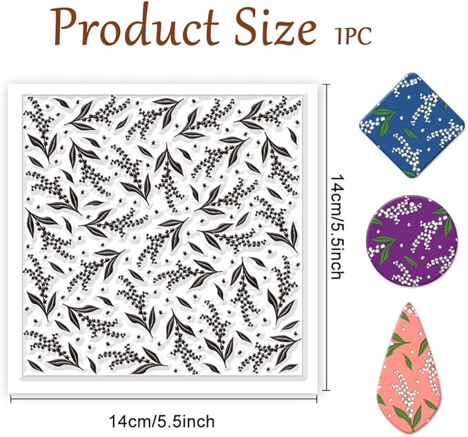 CHGCRAFT Lily of The Valley Polymer Clay Texture Sheets Flowers Silicone - Image 2