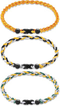 Junkin Baseball Necklaces Three Braided Rope Titanium Necklace for Fans Team Gifts Boys Men Player Softball Sports