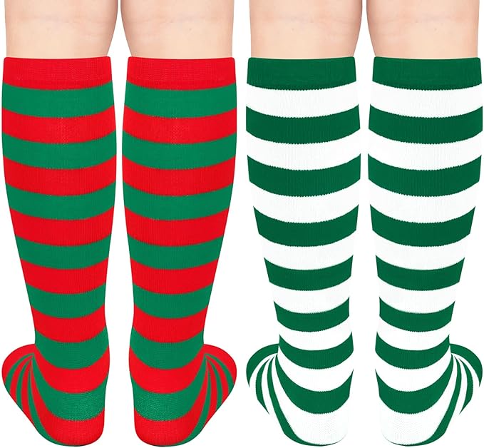 Sarfel Kids Soccer Socks Toddler Soccer Socks Girls Boys Soccer Socks Kids Tube Socks with Stripes Toddler Knee High Socks