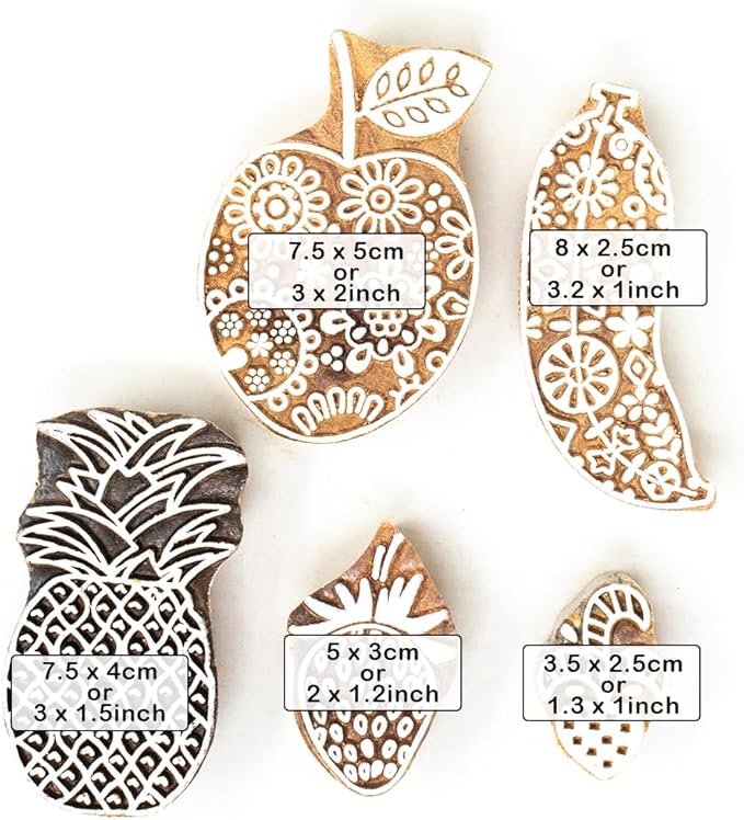 Hashcart Wooden Indian Traditional Design Printing Stamps/Blocks - Image 4
