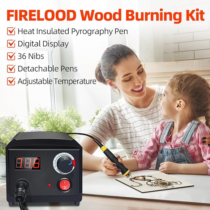 Wood Burning Tool, Wood Burner kit Pen 200~750℃, Wood Burning kit - Image 6