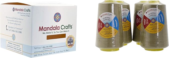 Mandala Crafts 4 Pack of Serger Threads Cones Spools - Image 4