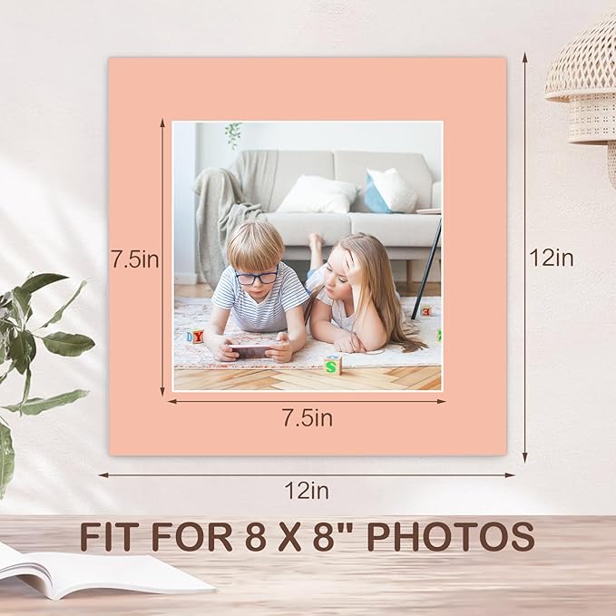 15 Pack 12x12 Picture Mats, Mixed Colors Frame Mattes - Image 2