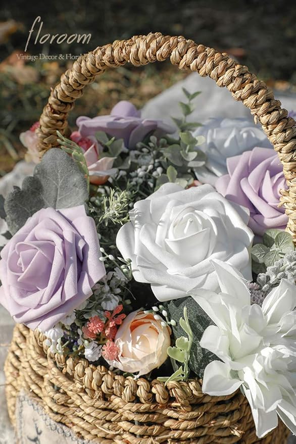 Floroom Artificial Flowers 25pcs Real Looking White Foam Fake Roses - Image 4