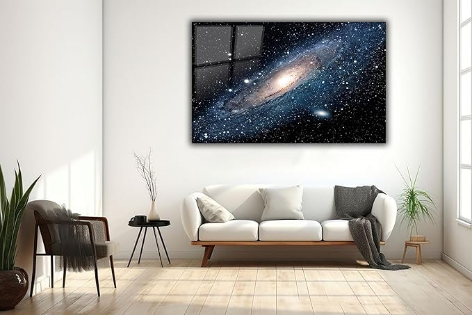 SpiritualHands Andromeda Space Galaxy Glass Wall Art Painting - Image 3