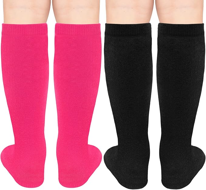 Sarfel Kids Soccer Socks Toddler Soccer Socks Girls Boys Soccer Socks Kids Tube Socks with Stripes Toddler Knee High Socks