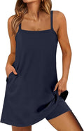 ANRABESS Women Summer Dress 2026 Beach Vacation Outfits Tennis Athletic Workout Romper Dress Built in Shorts Travel Clothes