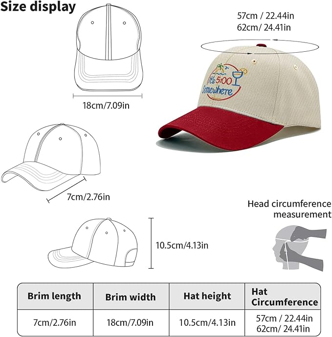 Jimmy Music Buffett Accessories Hats Its 5 Oclock Some Where Baseball Cap Mom Hat Pigment Black Womens Bucket