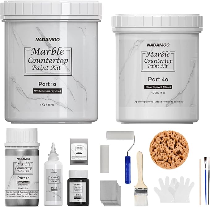 NADAMOO White Marble Countertop Paint Kit by NADAMOO