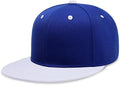 CHOK.LIDS Flat Bill Visor Classic Snapback Hat Blank Adjustable Brim High Top End Trendy Color Style Plain Tone Baseball Cap