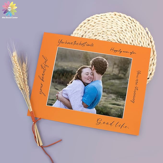 Mat Board Center, 11x14 for 8x10 Orange Color Mats - Image 7