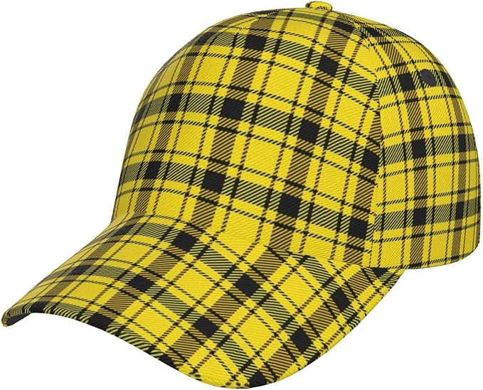 Vintage Cute Plaid Baseball Cap for Men Women,Adjustable Dad Hat Baseball Hat Summer Snapback Cap Outdoor