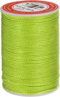 uxcell Round Leather Sewing Waxed Thread, 55m / 60 Yards Wax Polyester String by uxcell