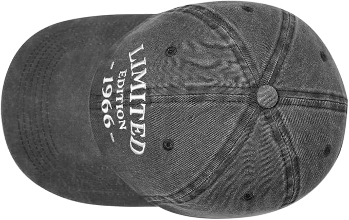 60th Birthday Gifts for Men Women, 60 Year Old Gifts Ideas, Adjustable Washed Cotton Embroidered Baseball Cap