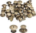 uxcell 30Pcs Metal Locking Pin Backs, Pin Keepers Locking Clasp Flat Head Clamp by uxcell