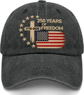 US 250 Years Freedoms 1776-2026 250th Birthday Embroidered Hats Garde Cap for Him