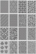 CHGCRAFT 16 Sheets Artistic Flowers Clay Texture Mat Geometric Pattern Polymer by chgcraft