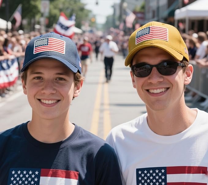 2-Pack USA Flag Hats for Men Baseball American Flag Hats for Men USA Cap USA Tactical Washed for Women